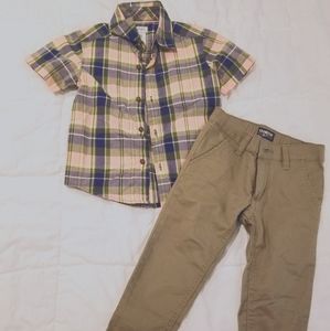 Boy's 2T dress shirt with khakis